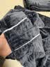俞兆林（YUZHAOLIN）睡衣冬季男珊瑚绒26年新款男士高端家居服加厚加绒男款秋冬天套装 NSCJF-CK109淡灰白条绣花 【不掉毛，不掉色，可机洗】 XL （建议125-150斤） 实拍图