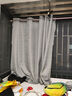 窗帘短帘遮光北欧ins风成品出租屋简约卧室小飘窗隔断帘纯色布帘 丝绒麻银灰-罗马孔 [单片]帘宽1.2*高1.5米 实拍图