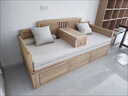 大叶和枫罗汉床 白蜡木实木沙发床罗汉床小户型罗汉实木沙发折叠罗汉床 罗汉床【带储物抽屉】 实拍图