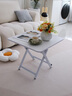 飞旺藤达折叠桌餐桌小户型家用客厅吃饭桌子户外摆摊桌子出租房便携小方桌 暖白色【60*60*50】 实拍图