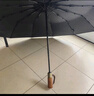 京东京造 总裁 全自动晴雨两用雨伞三折加大抗风商务木柄伞 黑色23寸105cm 实拍图