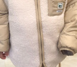 巴拉巴拉童装儿童羽绒服两件套男童女童宝宝冬装连帽外套 咖白色调00351 120 充绒量40g 实拍图