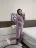 俞兆林珊瑚绒睡衣女士秋冬加厚冬天冬季中老年法兰绒家居服送妈26年新款 NSCJF-浅紫白条绣花 K331 L （建议100-120斤） 实拍图