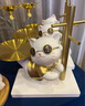 铂呐苓 招财猫玄关钥匙收纳摆件乔迁之喜搬家礼物客厅酒柜装饰品摆件 【金色妖娆猫摆件+钥匙架】 实拍图