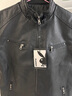 花花公子（PLAYBOY）皮夹克男秋冬款新款潮流商务立领皮衣男士机车休闲加绒保暖外套男 Q-YHANHH609黑色 常规 XL 实拍图