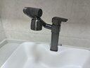梵玖全铜洗脸盆水龙头卫生间冷热万向机械臂洗手池面盆招财猫水龙头 方形【全铜体洗头神器】-枪灰色 实拍图