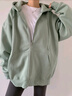 班尼路（Baleno）浅绿外套女2025秋季新款连帽开衫卫衣女装小个子宽松休闲纯色上衣 实拍图