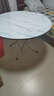 雷鑫智圆桌折叠桌餐桌家用饭桌方圆两用非实木简易吃饭桌子10人大圆桌 1.17米白理石色（不锈钢腿） 实拍图
