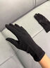 南极人手套女秋冬季骑行车开车保暖皮手套触屏德绒薄款滑雪内胆手套柔软 博雅黑【轻薄绒软】 实拍图