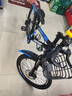 百士盾儿童自行车山地单车6-16岁以上学生减震双碟刹越野中小男女孩赛车 奢华版7速【辐条轮】黑蓝色 22寸丨适身高135-155丨 实拍图