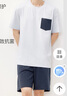 京东京造10A抗菌纯棉睡衣男短袖套装25春夏情侣家居服蓝XL 实拍图