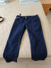 Prato Lee牛仔裤男加绒宽松潮流弹力男士宽松直筒大码秋冬裤子男裤直筒裤男 蓝黑色9132秋冬款 44 实拍图