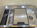 卡琥U8pro集渣304不锈钢水槽大单槽厨房家用左侧排水洗碗槽洗菜盆9050 75×48银色【左右下水可选】 实拍图