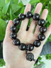乘鲤印度小叶紫檀手串男女款多满金星文玩佛珠手链高油密老料15mm 实拍图