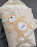 圣贝恩（sepeon）卡通婴儿包被纯棉加厚初生新生儿秋冬用品宝宝冬季外出可脱胆 快乐熊（可脱胆）98*98cm 实拍图
