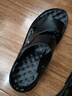蜻蜓牌夏季男士休闲凉鞋真皮牛皮软底沙滩鞋透气外穿两用防滑凉拖鞋 黑色 41 实拍图