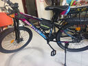 EG7山地自行车成人学生变速越野单车双减震赛车26寸青少年男女 辐条【升级减震 超强承重】炫彩 24寸21速【适合：145-165CM】 实拍图