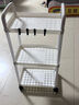 霓峰小推车置物架落地多层小推车可移动厨房浴室卫生间置物架收纳架 白色3层-特小号 实拍图