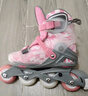 京东京造溜冰鞋儿童男女6码可调轮滑鞋单双排两用旱冰鞋直排轮 粉色L码 实拍图
