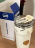 百事（PEPSI）可乐保温杯咖啡杯316L不锈钢水杯高颜值便携车载杯子米白620ML 实拍图