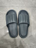 洁丽雅（Grace）居家情侣加厚拖鞋简约清新马卡龙色男女款凉拖凉拖鞋 灰蓝 40/41 实拍图