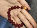 石玥珠宝高含量紫金朱砂手串本命年护身符转运珠手链男女士款礼物16mm 实拍图