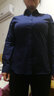 DGPZ 衬衫女通勤衬衣免烫抗皱商务休闲显瘦女士正装面试上衣Q0423 藏蓝色长 3XL （135-145）斤 实拍图