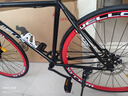 ICOLOUR死飞自行车男实心胎活飞双碟刹轻便公路赛网红成年学生成人女单车 40刀碟刹黑红色 26寸【适合165-185cm】 实拍图