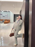 苒琦妈咪孕妇装秋装套装2025新款时尚韩版宽松长袖卫衣休闲运动长裤两件套 灰色套装 L 实拍图