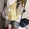 尤克达蒂（yookdd）书包初中生高颜值少女心氛围感波点蝴蝶结百搭高中大学生双肩包 波点蝴蝶结书包【黄色】 【带骨头挂件】 实拍图