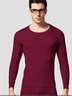 浪莎秋衣秋裤男内衣莫代尔棉竹纤维基础内衣木代尔男士薄款内衣套装 圆领-酒红 2XL /180码 实拍图