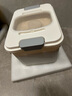 京东物流 家用翻盖装米桶五谷杂粮密封桶防虫防潮食品级密封桶 奶油白 12斤 实拍图