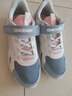 乔丹（QIAODAN）童鞋儿童运动鞋透气魔术贴跑鞋轻便女童鞋软底休闲鞋 矿物蓝/嫩粉【舒适网】 36 实拍图