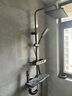 SKJ淋浴花洒套装氛围灯多功能恒温数显大置物架增压花洒全套 枪灰色L316-【数显恒温】 实拍图