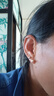 S999纯银豆豆耳钉女简约免摘弯钩耳环磨砂圆珠迷你养耳洞耳饰 【沙面弯钩】 S999银色【5mm】 实拍图