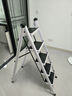 华恺之星梯子家用人字梯子折叠梯凳多功能登高梯爬梯TZ57白五步 实拍图
