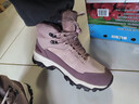探路者（TOREAD）登山鞋男女新款户外保暖加绒高帮防滑耐磨舒适徒步鞋 雾紫色/粉色 女(加绒) 新款 38 实拍图