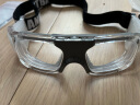 DRATRA专业运动篮球眼镜 近视足球镜护目镜球赛专用 透明框灰色护垫 框+PC镜片（近0-600度近散0-200内） 实拍图