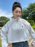 KAMA卡玛户外短款外套女登山服新款防晒衣辣妹风棒球服小个子潮流上衣 白色（春秋款） S 实拍图