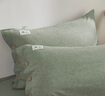 无印良品A类100%新疆棉纯棉枕套一对装枕头套全棉枕芯套 48*74cm 薄荷绿 实拍图