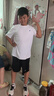 特步（XTEP）童装儿童夏季短袖针织衫短T中大童男童透气速干运动休闲T恤 珍珠白【9005】 175 cm 实拍图