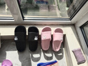 稻草人拖鞋男女居家用秋冬洗澡厚底浴室内外穿情侣防滑静音凉拖 粉40-41 实拍图