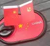 祈生花汽车国旗红旗防滑垫车载支架高档多功能导航支架停车号码牌防滑垫 实拍图