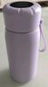 巧芬智能保温杯大容量男女儿童316不锈钢水杯便携高颜值学生随行杯子 316感应显温-典雅紫400ml 实拍图