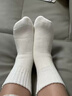 团团库袜子男长筒加绒加厚冬季保暖纯色外穿睡觉居家防臭透气高帮袜子冬 黑色+白色+深灰【三双装】 均码36-45【组合不备注颜色】 实拍图