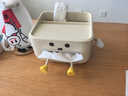 橱明星纸巾盒家用客厅高档轻奢桌面卧室床头眼镜盒多功能茶几收纳抽纸盒 奶油白-坐姿款DIY【2手2脚眼嘴】 实拍图