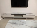 宜造（YIZAO）电视柜落地一体靠墙客厅轻奢高级感家用小户型伸缩茶几电视柜组合 【岩板台面】伸缩130-190暖白色 上门安装(省心) 实拍图