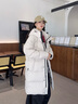 高梵黑金鹅绒服机能5.0六格男女同款加厚中长款羽绒服经典百搭休闲风 铂金1号 XS 实拍图