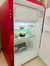 HCK哈士奇【补贴15%】复古小冰箱冷冻冷藏1-2人两用办公室冰箱家用饮料柜130RDC小吐司107L 樱桃红 | 冷冻冷藏一体 | 107L 实拍图