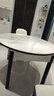 丰舍 餐桌 岩板实木餐桌椅组合现代简约家用小户型餐台可伸缩折叠饭桌 1.2米黑白色【雪山白岩板】 一桌四椅 实拍图